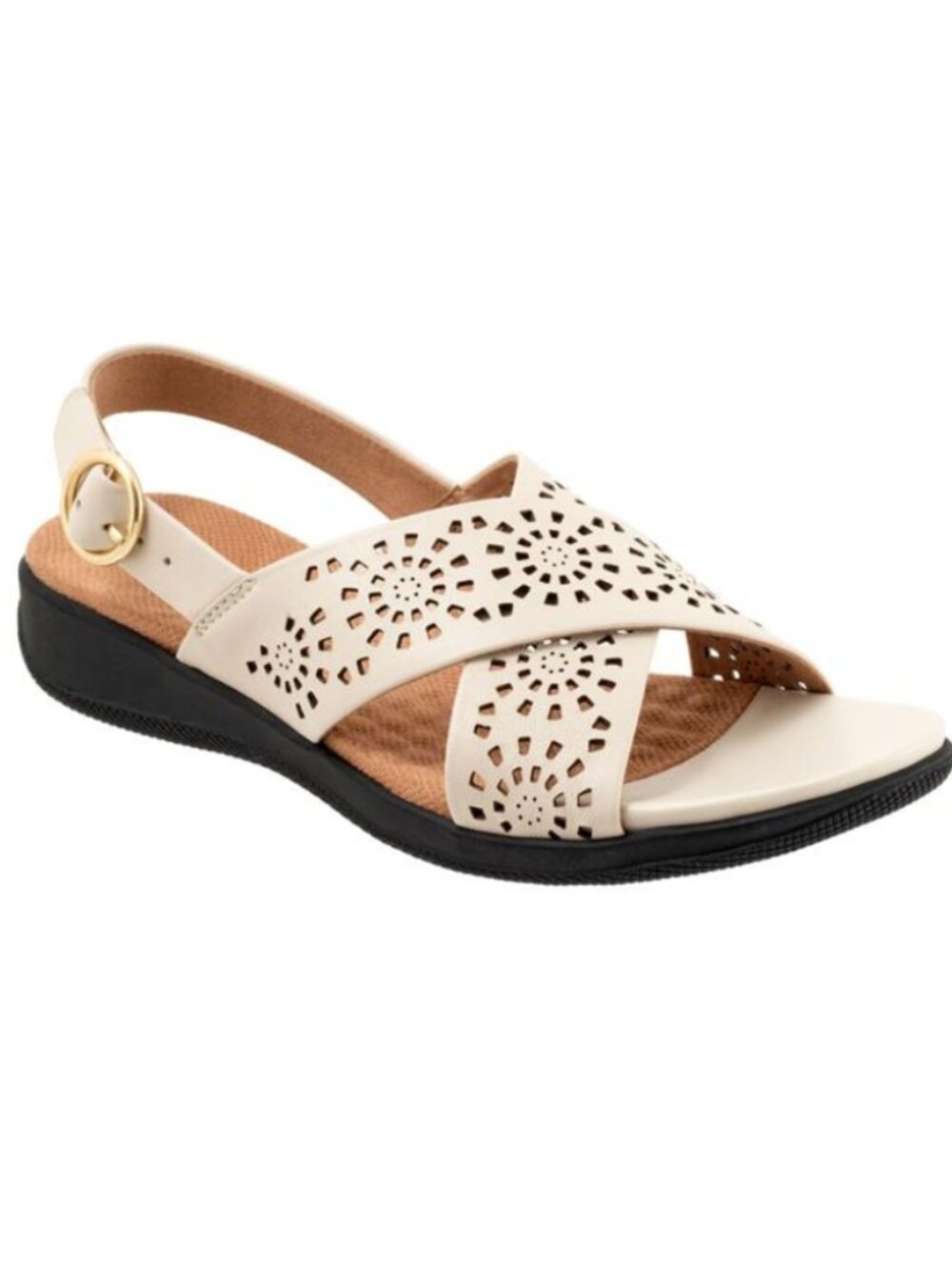 SoftWalk Tillman Sling Perf Sandal - Bone